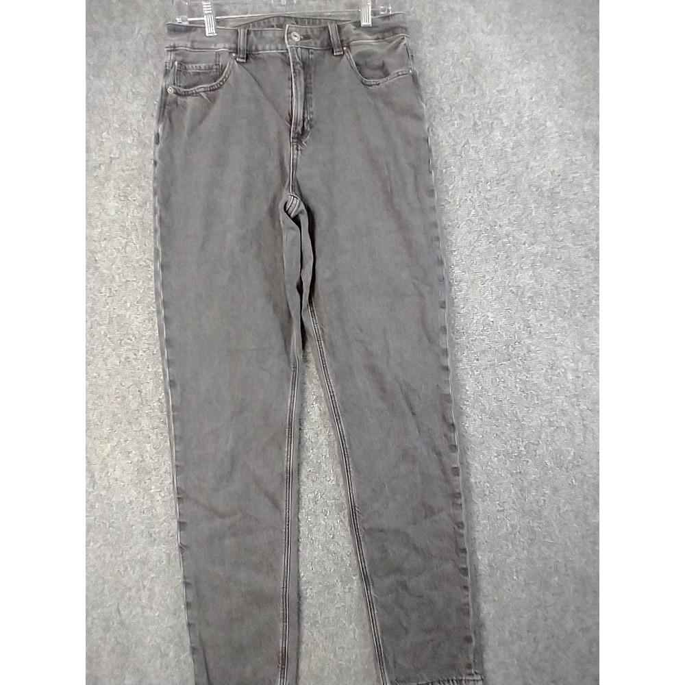 American Eagle Strigid Mom Jeans Womens 29x30 Washed Black Gray High Rise Denim